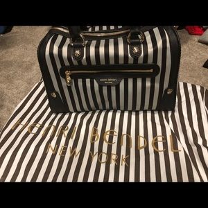 Authentic Henri Bender striped Bowling Satchel Bag